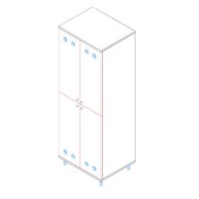 ÖSZ-4A öltözőszekrény - 4 ajtós