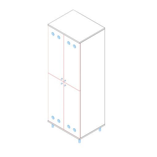 ÖSZ-4A öltözőszekrény - 4 ajtós