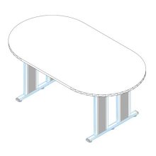 TA-180/100-O AVA fémlábas tárgyalóasztal