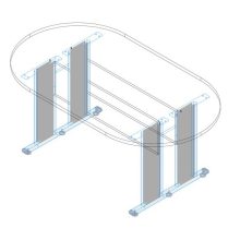 TA-180/100-O AVA fémlábas tárgyalóasztal
