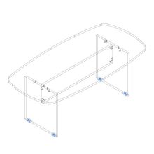 TSZ 200/100 tárgyalóasztal