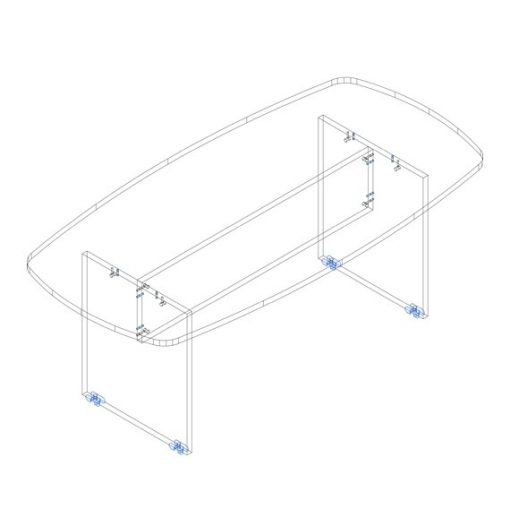 TSZ 200/100 tárgyalóasztal