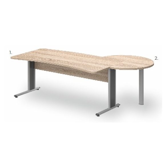 VD-180/100 fémlábas vezetői íróasztal összeállítás