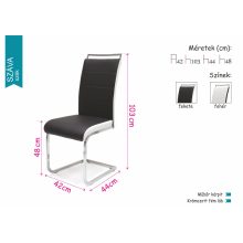 Szava szánkótalpas szék - Fehér