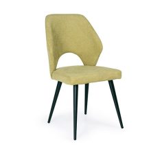 D - Aspen fekete színű fémvázas szék zöld szövettel