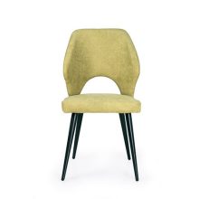 D - Aspen fekete színű fémvázas szék zöld szövettel