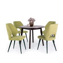 D - Aspen fekete színű fémvázas szék zöld szövettel