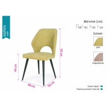 Aspen szék - világosbarna