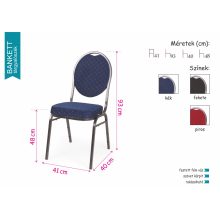 D - Bankett tárgyalószék - piros színben