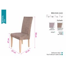 Berta falábú szék műbőr vagy zsákszövet kárpittal