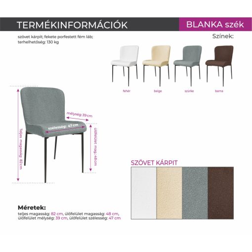 Blanka szék - Barna