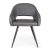 Cristal fekete fémvázas szék szürke műbőrrel 