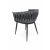 Deluxe modern étkezőszék - grafit