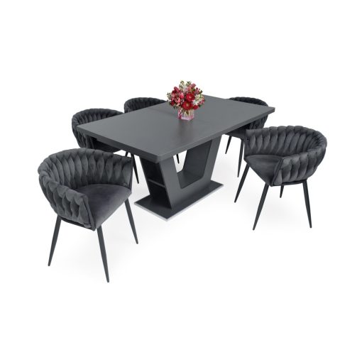 Deluxe modern étkezőszék - grafit