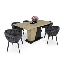 Deluxe modern étkezőszék - grafit