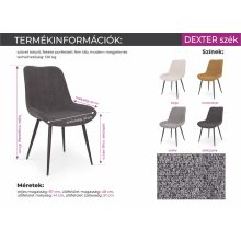 Dexter szék - mustársárga