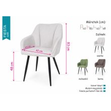 Fiesta étkezőszék - mohazöld