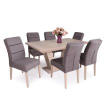 Inez duplaszivacsos étkezőszék - barna 