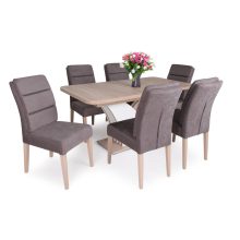 Inez duplaszivacsos étkezőszék - barna 