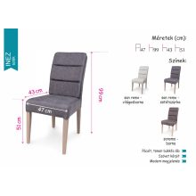 Inez duplaszivacsos étkezőszék - barna 