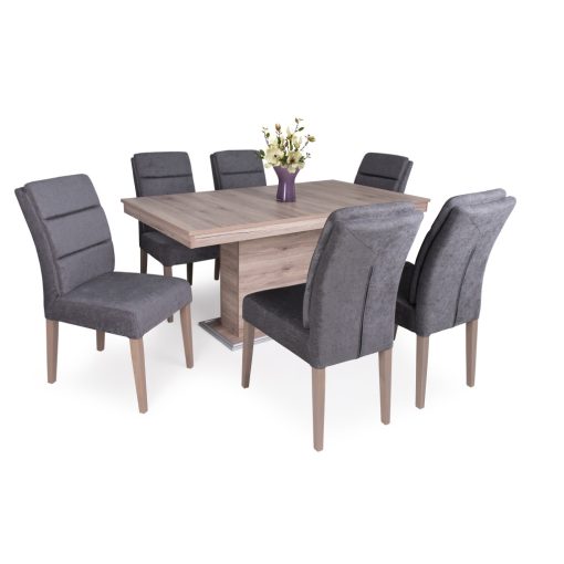 Inez duplaszivacsos étkezőszék - sötétszürke