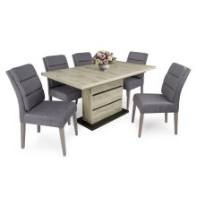 Inez duplaszivacsos étkezőszék - sötétszürke