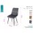 Kitty beltéri fémvázas étkezőszék szürke színben