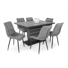 Kitty beltéri fémvázas étkezőszék szürke színben