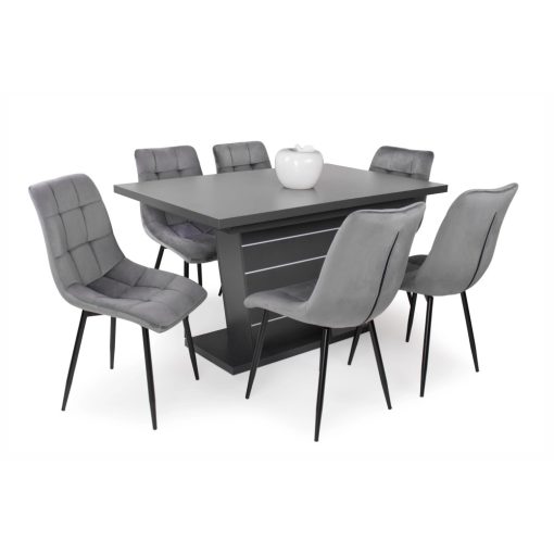 Kitty beltéri fémvázas étkezőszék szürke színben