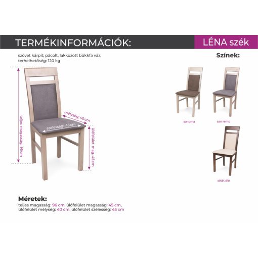 Léna szék - Sonoma