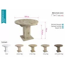 Marocco bővíthető körasztal