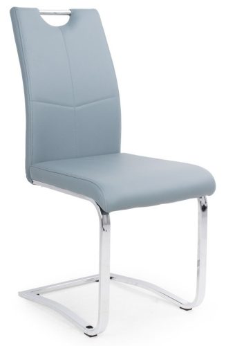 D - Mona szánkótalpas krómvázas szék szűrke műbőrrel