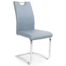 Mona szánkótalpas krómvázas szék szürke műbőrrel