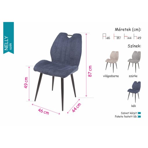 Nelly szék - Világosbarna