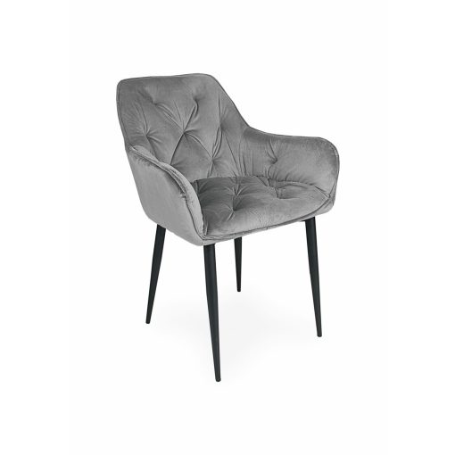 Noel bársony szék - Szürke