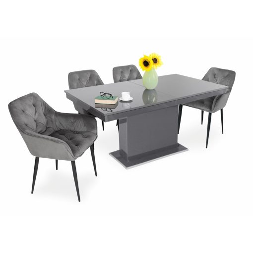 Noel bársony szék - Szürke