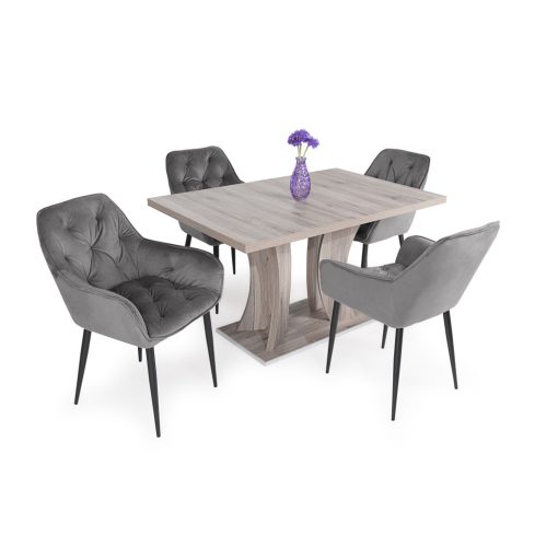 Noel bársony szék - Szürke