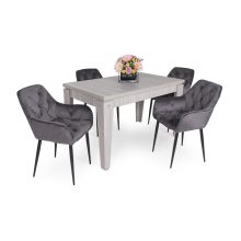 Noel bársony szék - Szürke