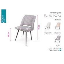 Odett szék - Világosszürke