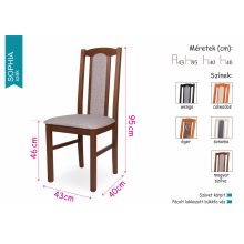 Sophia favázas szék szövet kárpittal