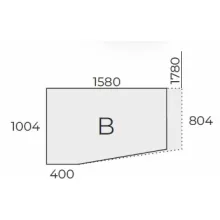 EX FA 158/100 íróasztal balos kivitelben