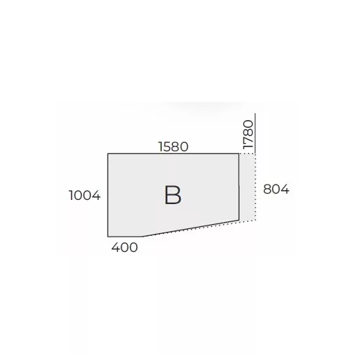 EX FA 158/100 íróasztal balos kivitelben