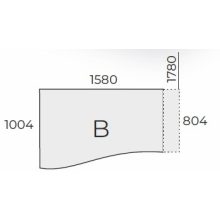 EX GN 158/100 íróasztal balos kivitelben
