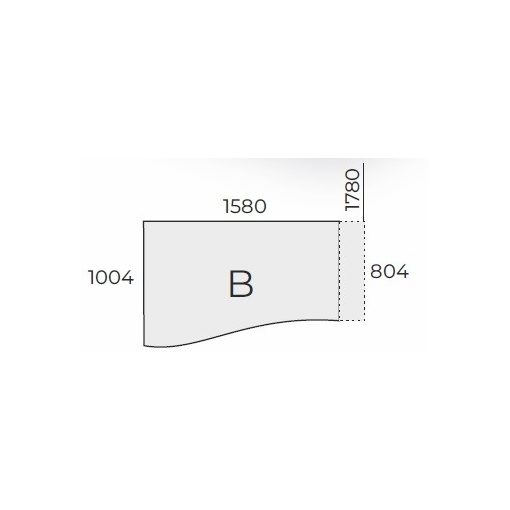 EX GN 158/100 íróasztal balos kivitelben
