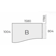 EX GN 178/100 fémlábas íróasztal balos kivitelben