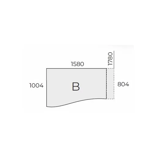 EX GN 178/100 fémlábas íróasztal balos kivitelben