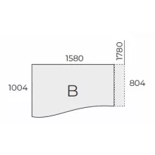 EX GN 178/100 fémlábas íróasztal balos kivitelben