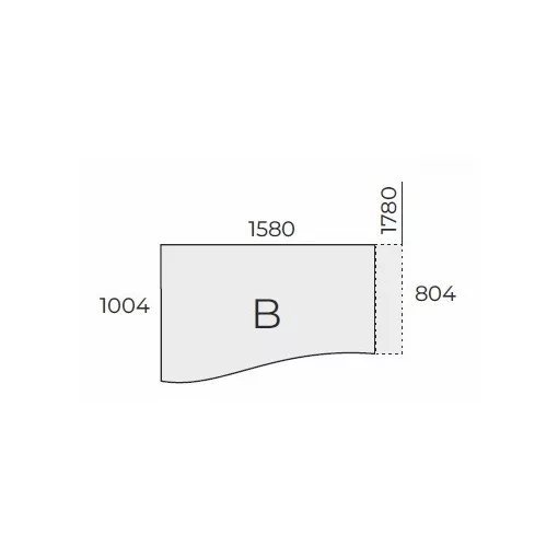 EX GN 178/100 fémlábas íróasztal balos kivitelben