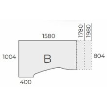 EX HA 158/100 íróasztal jobbos kivitelben