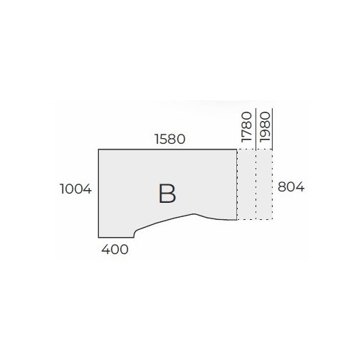 EX HA 158/100 íróasztal jobbos kivitelben